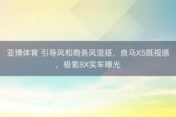 亚博体育 引导风和商务风混搭,良马X5既视感,极氪8X实车曝光
