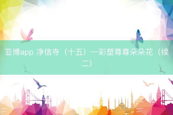 亚博app 净信寺（十五）—彩塑尊尊朵朵花（续二）
